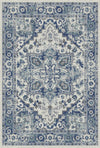 Kaspisches Indigo Vintage Waschbarer Teppich Indigo