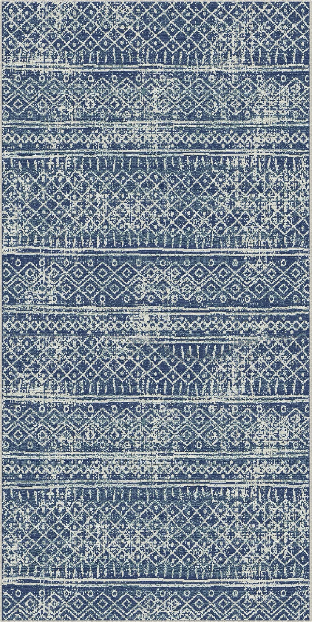 Indigo Horizont Tribal Waschbarer Teppich