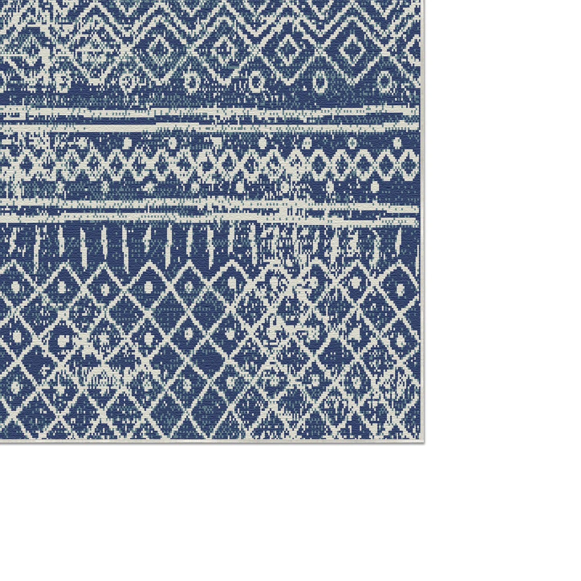 Waschbarer Teppich Indigo Horizon Tribal