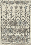 Tulum Elfenbein Tribal Waschbarer Teppich Taupe