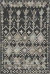 Maya Nacht Tribal Waschbarer Teppich Anthrazit