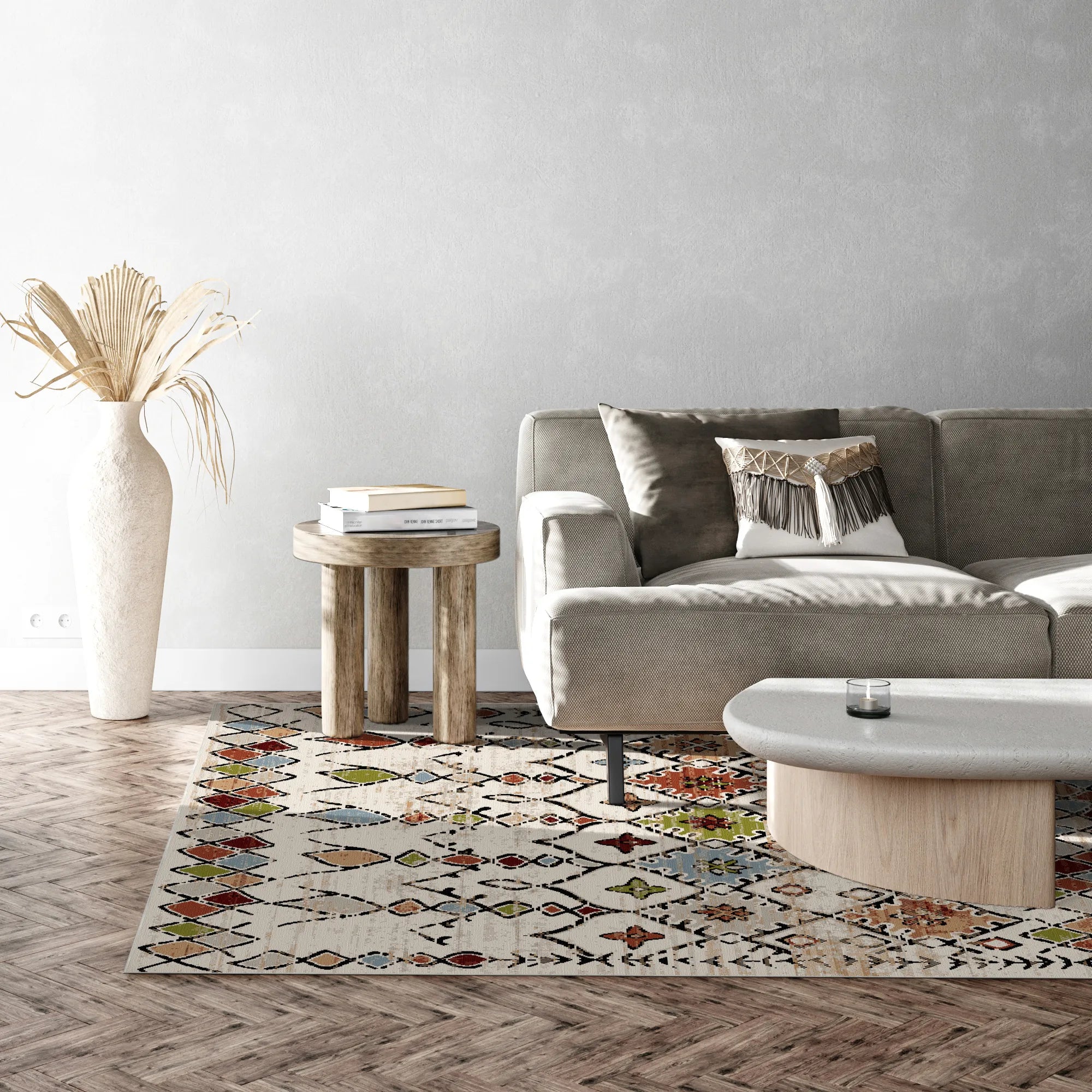 Anatolischer Gewürz Tribal Waschbarer Teppich