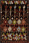 Aztekische Glut Tribal Waschbarer Teppich Mystisches Rot