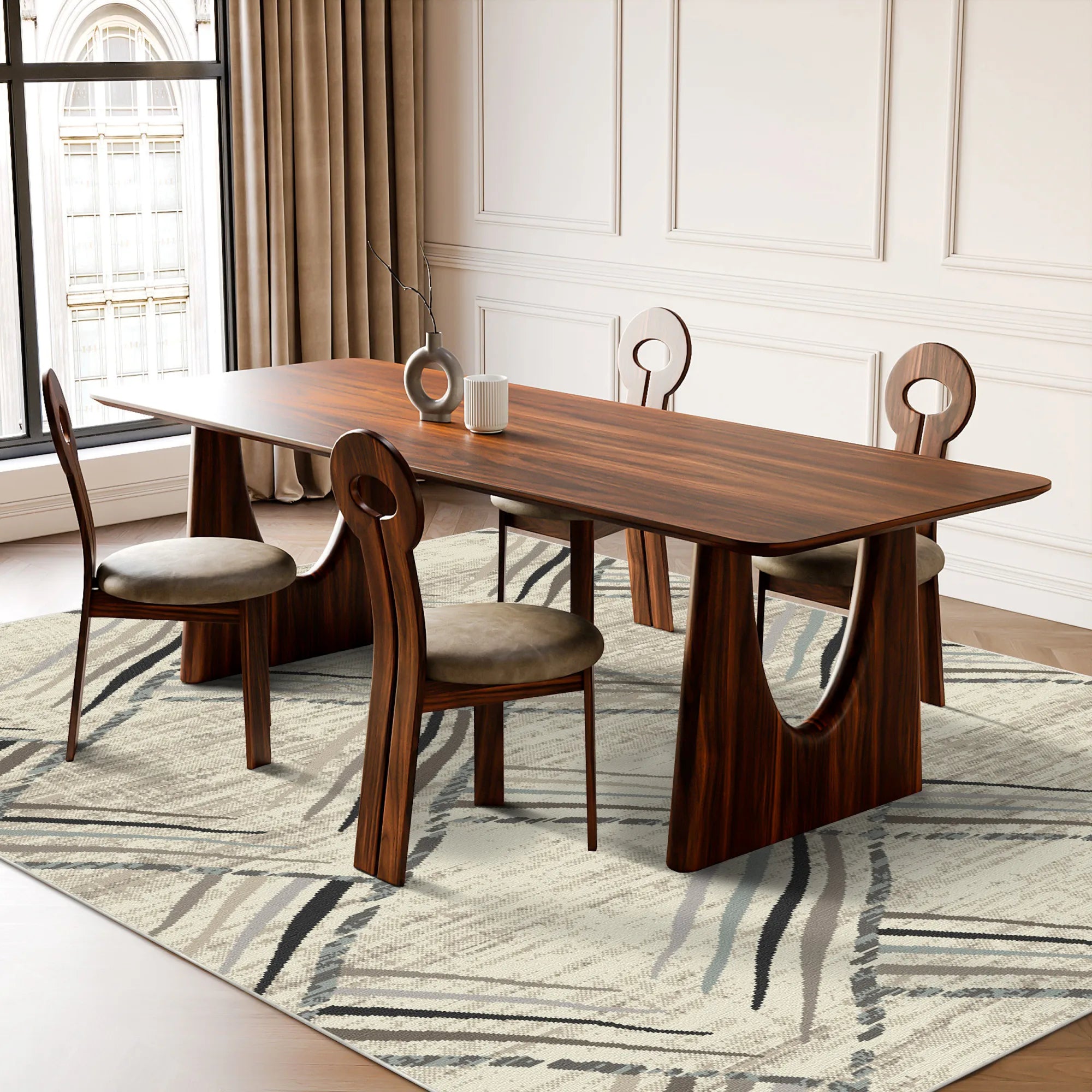 Waschbarer Teppich Aspen Sketch Geometric