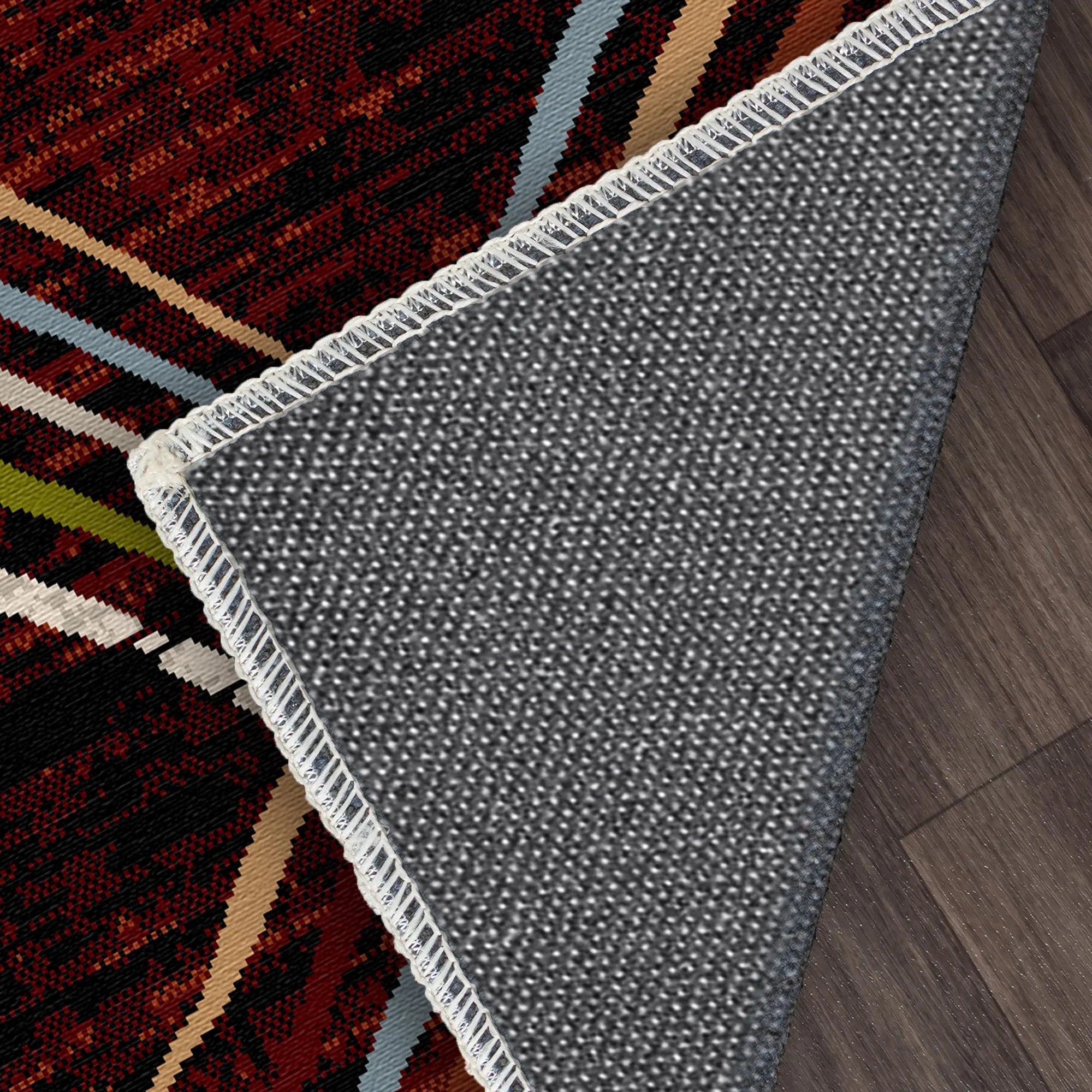 Waschbarer Teppich Mahogany Sketch Geometric