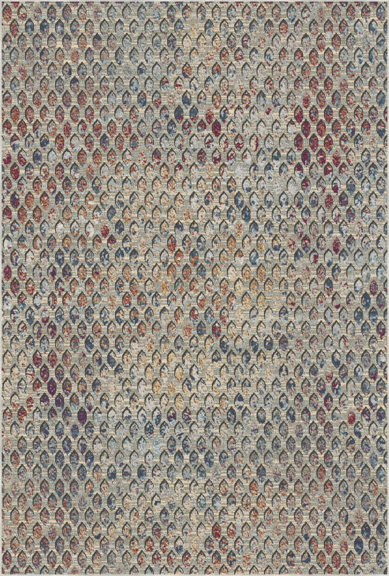 Blütenblatt Mosaik Azurblauer Teppich