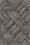 Waschbarer Teppich Stockholm Charcoal Linear Anthrazit