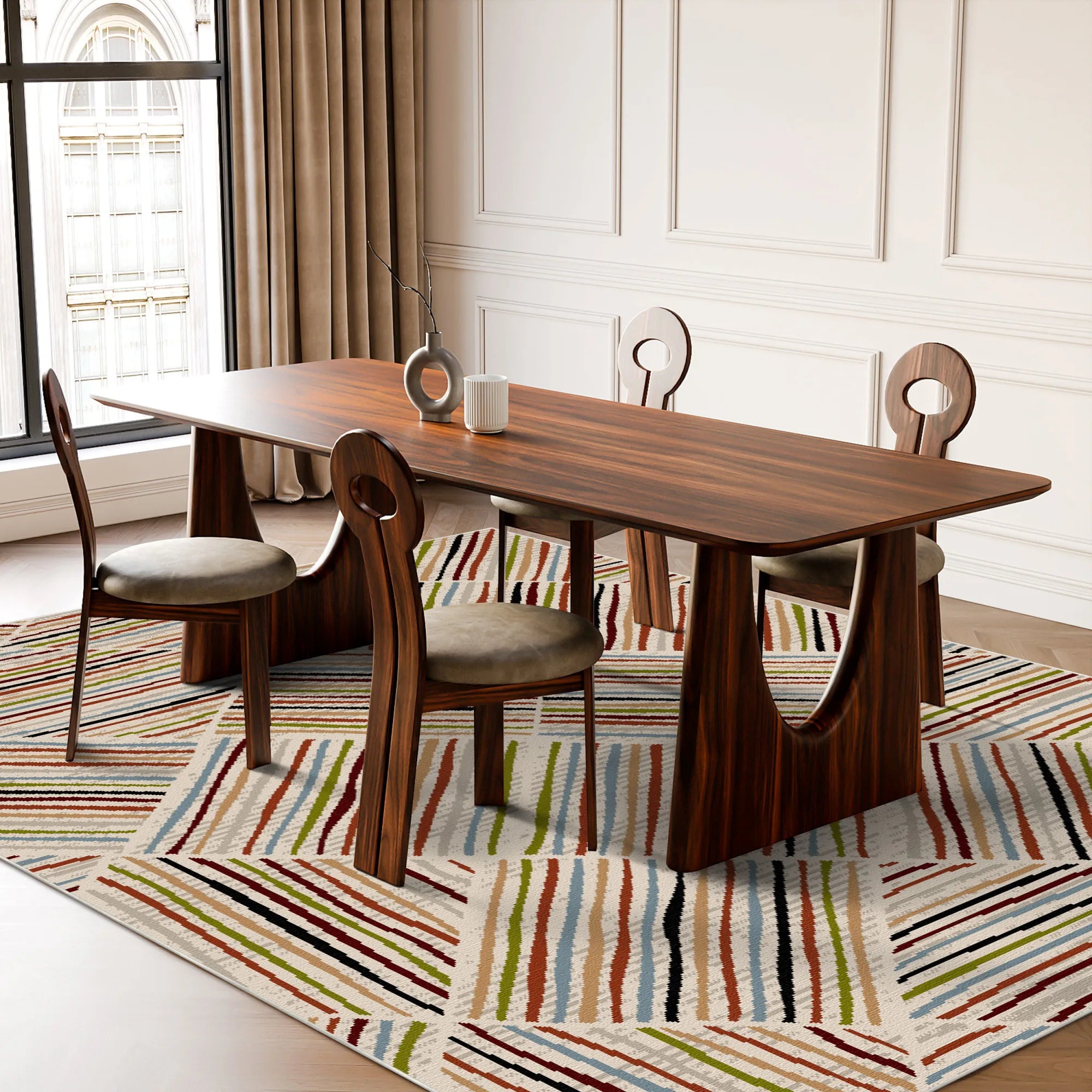 Waschbarer Teppich Copenhagen Color Linear