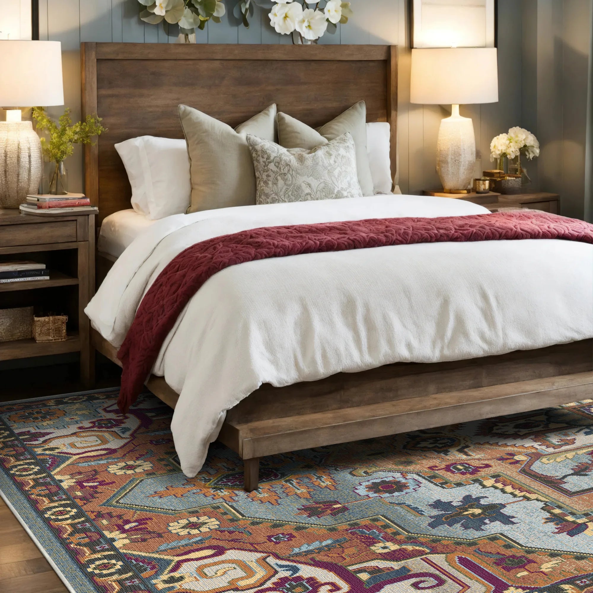 Azure Sovereign Heritage Medallion Teppich