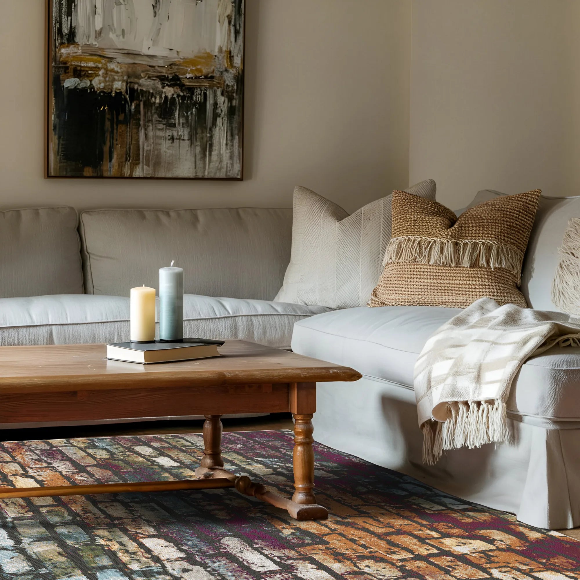 Urban Relic Masonry Abstrakter Teppich