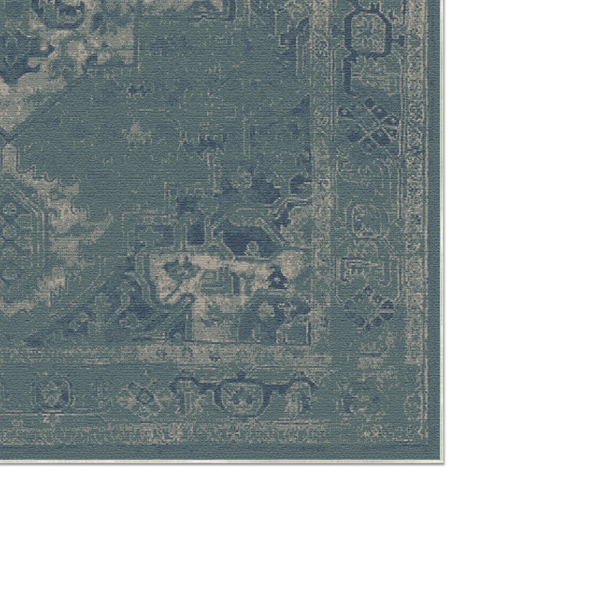 Himmelblauer Schatten Medaillon Teppich