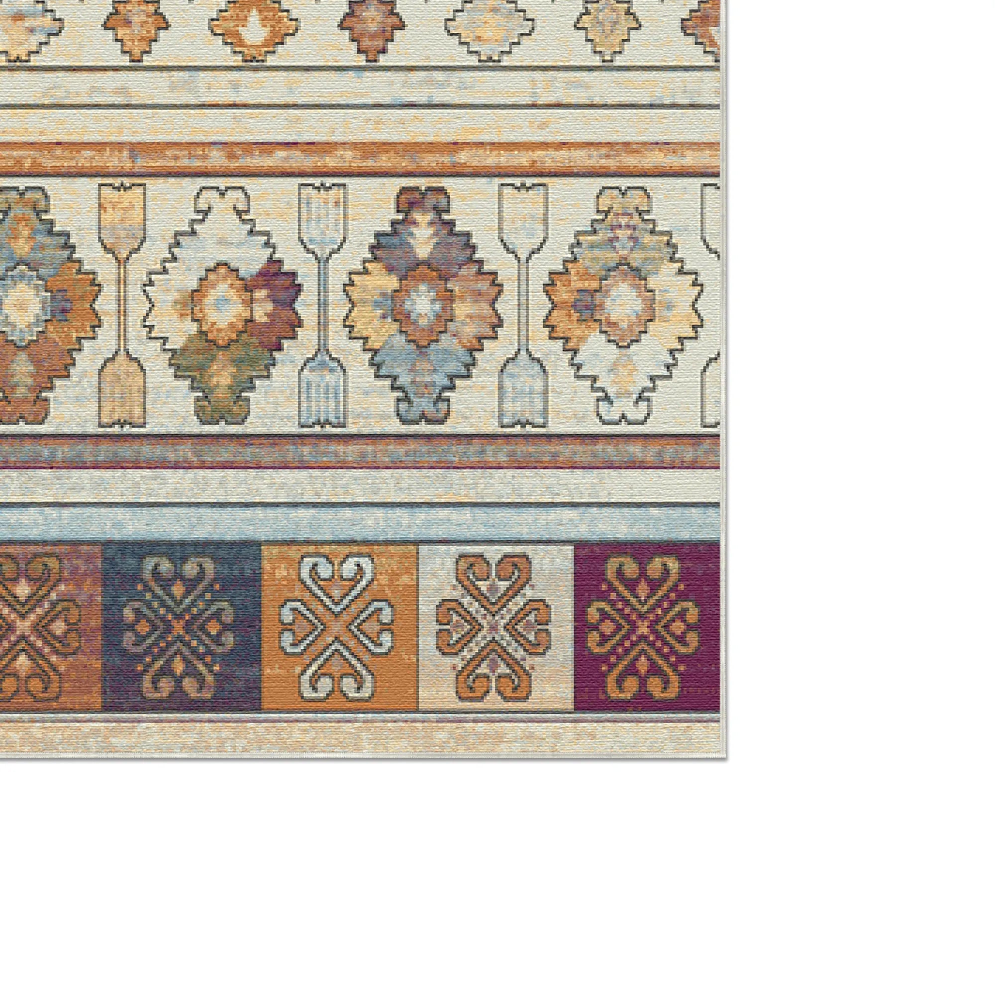 Leuchtender Gestreifter Teppich