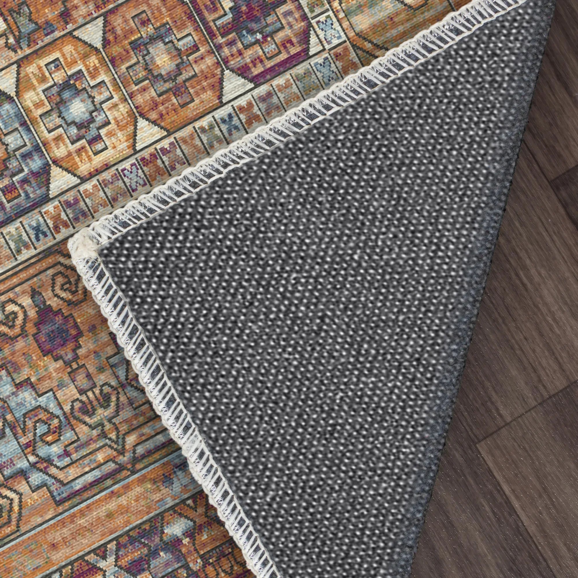 Terrakotta Prisma Medaillon-Teppich