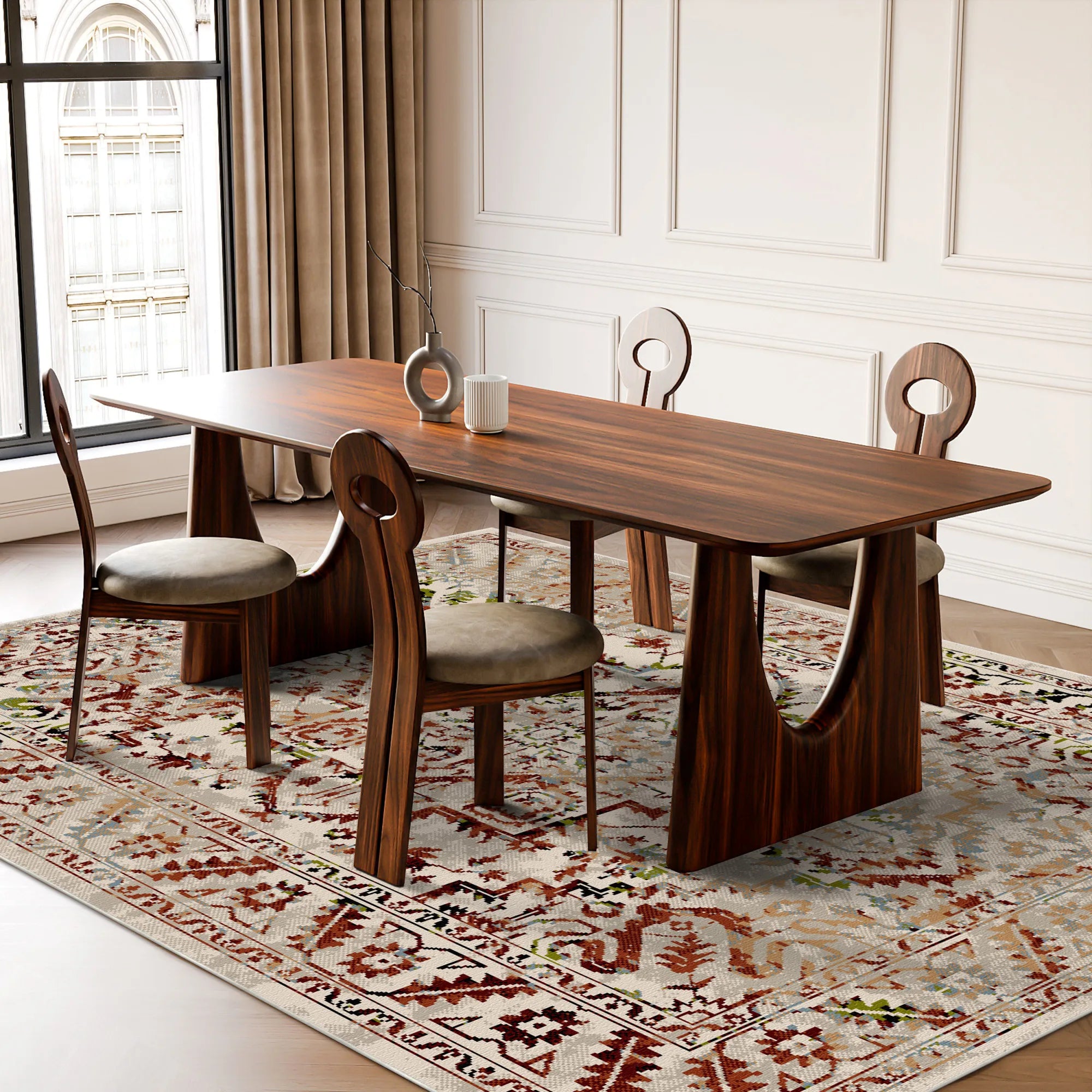 Ephesus Rust Vintage Waschbarer Teppich