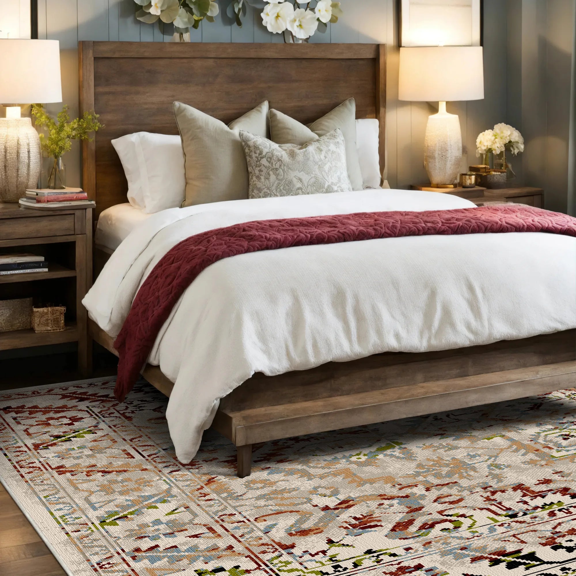 Ephesus Rust Vintage Waschbarer Teppich