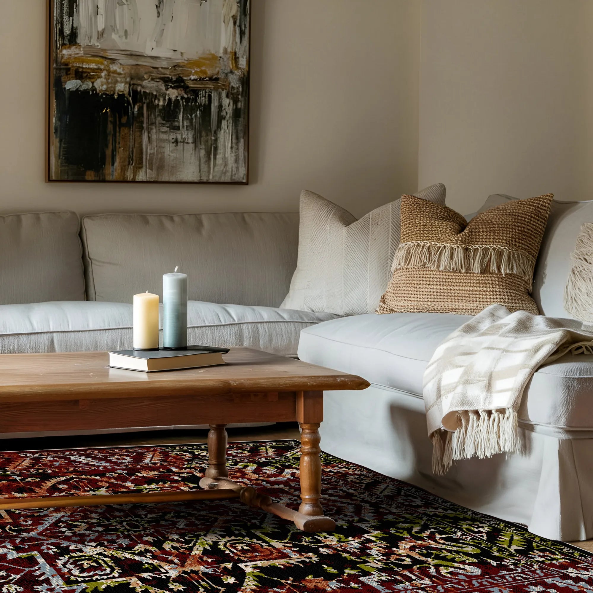 Sparta Garnet Vintage Waschbarer Teppich