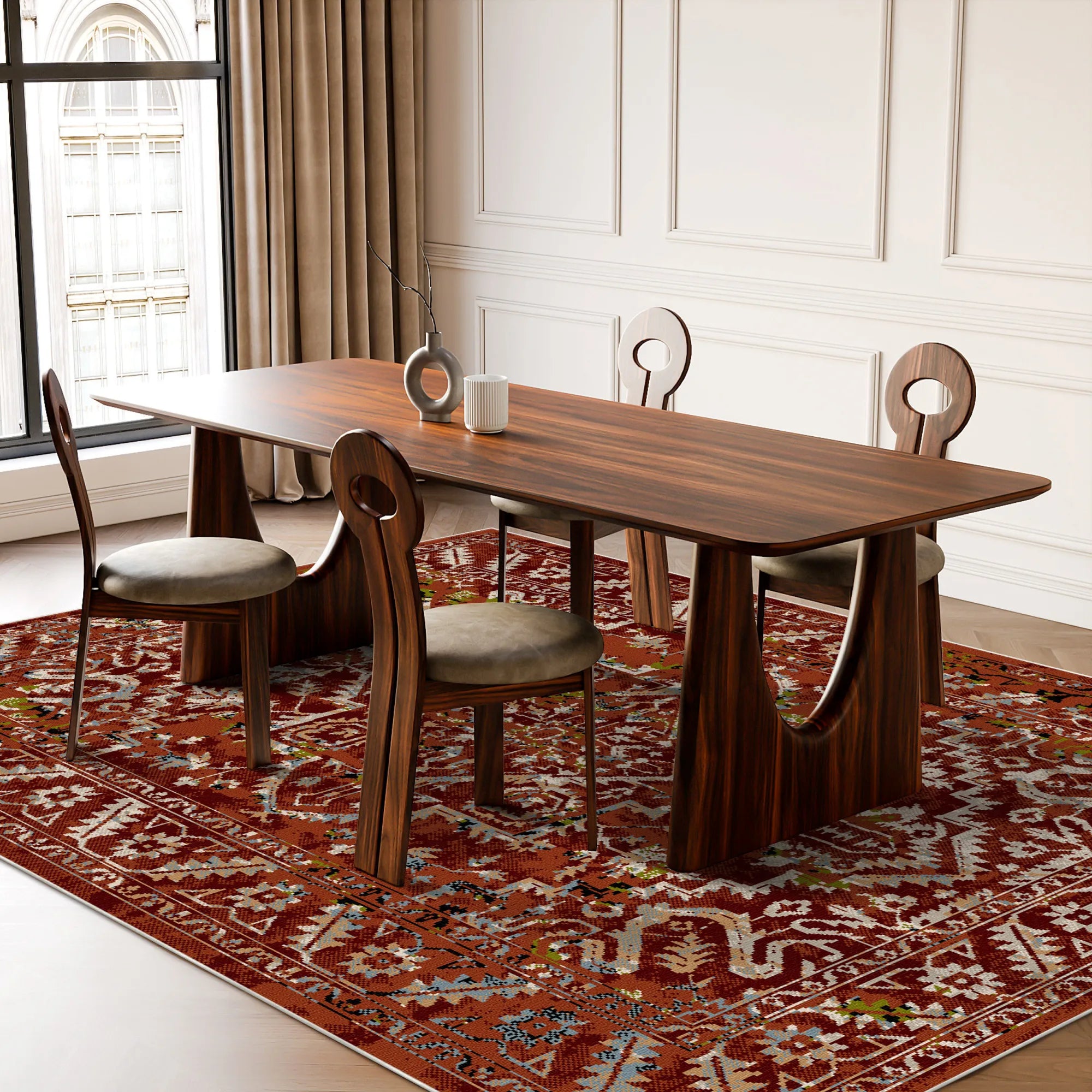 Pompeii Rost Vintage Waschbarer Teppich