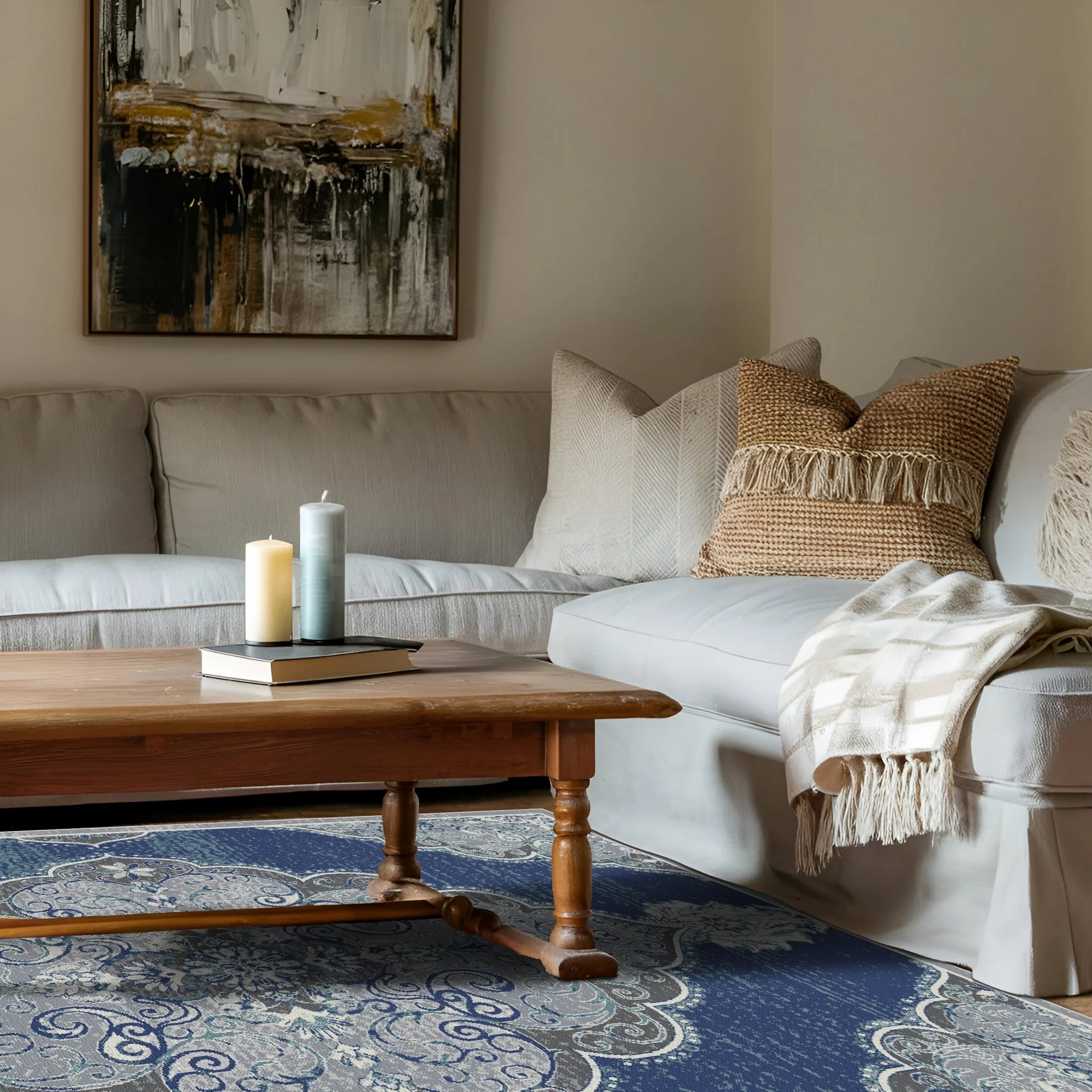 Teppich mit Schiefer Scrollmuster