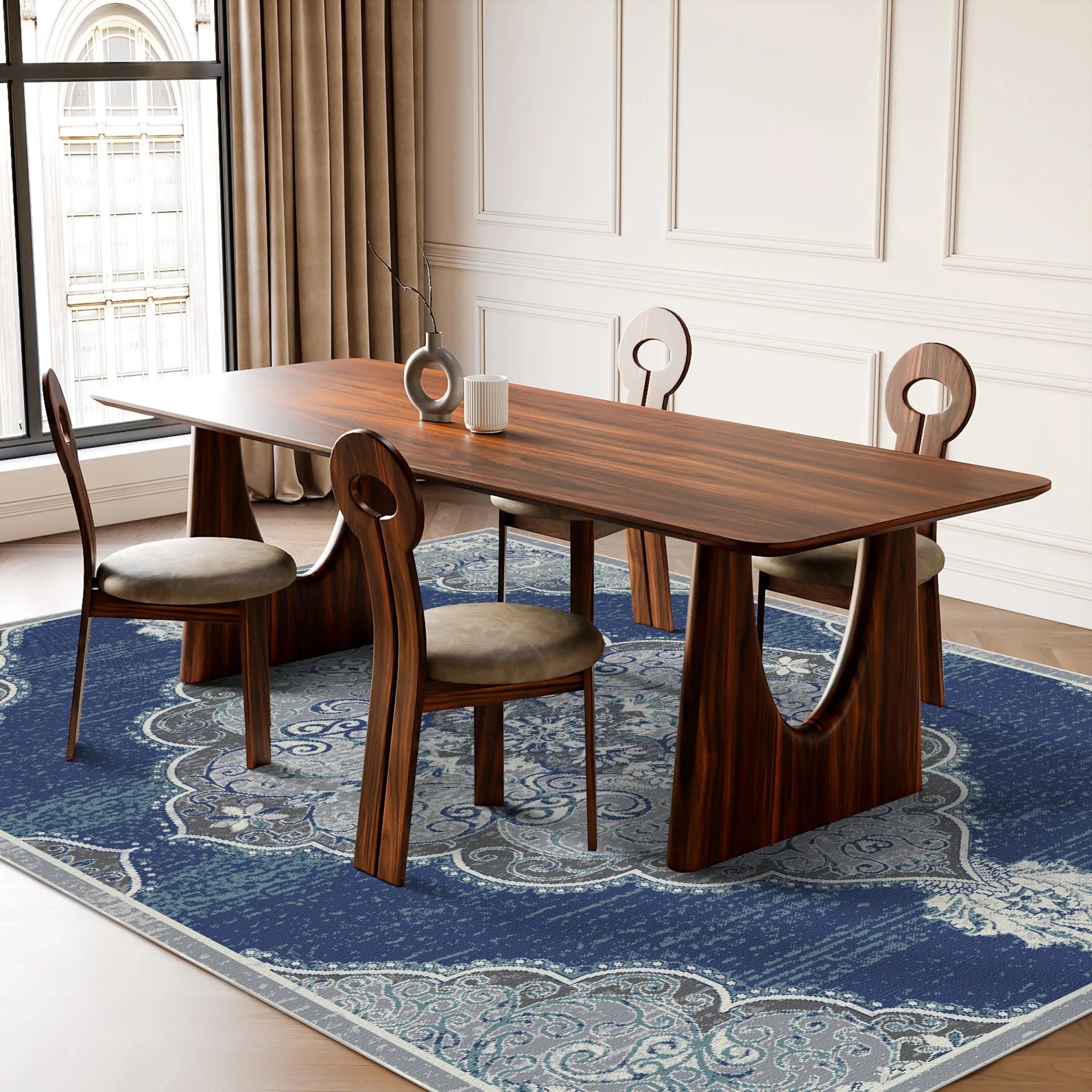 Teppich mit Schiefer Scrollmuster