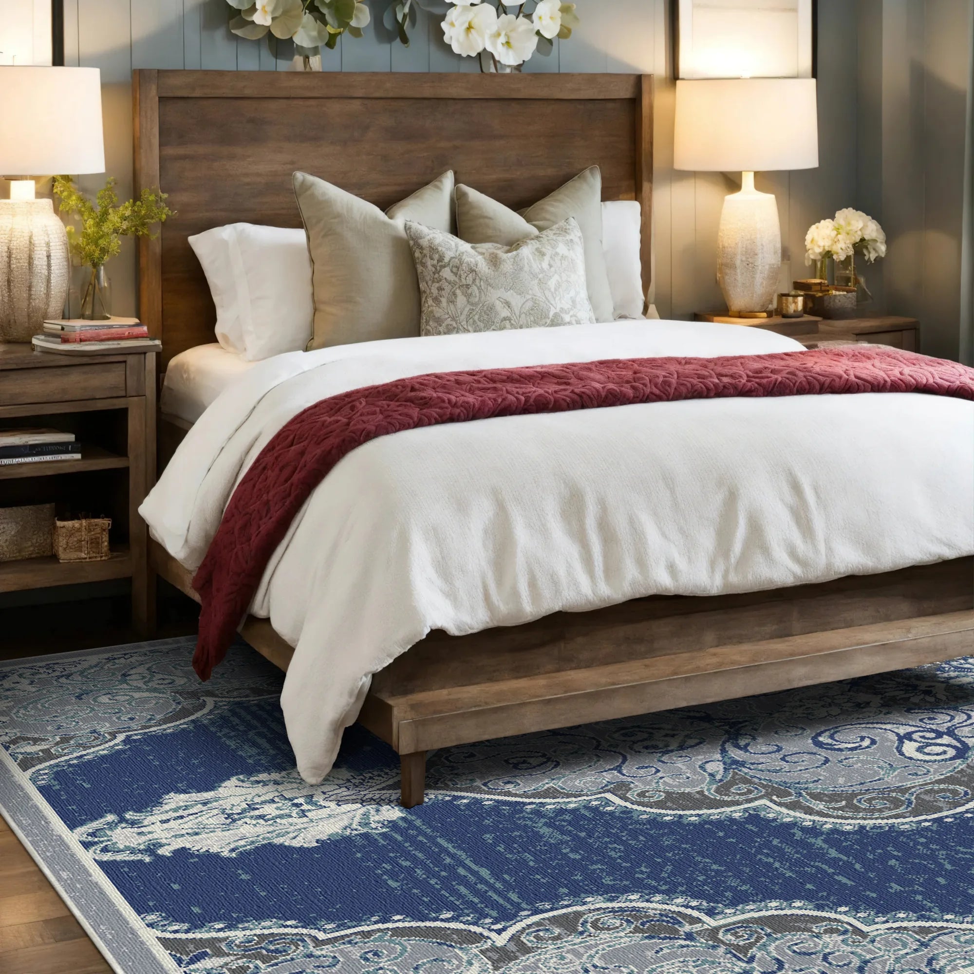 Teppich mit Schiefer Scrollmuster