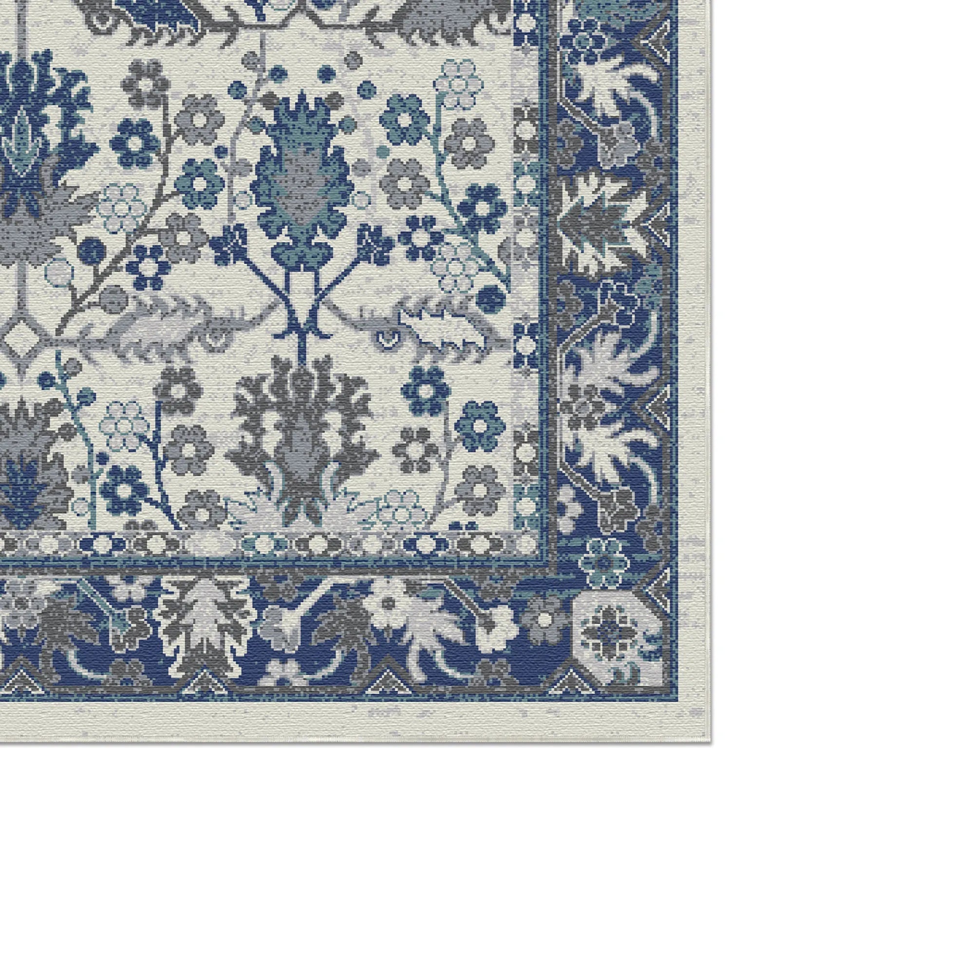 Schiefer Flora Lattice Botanischer Teppich