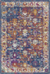 Mitternachts Flora Gitter Botanischer Teppich Marineblau