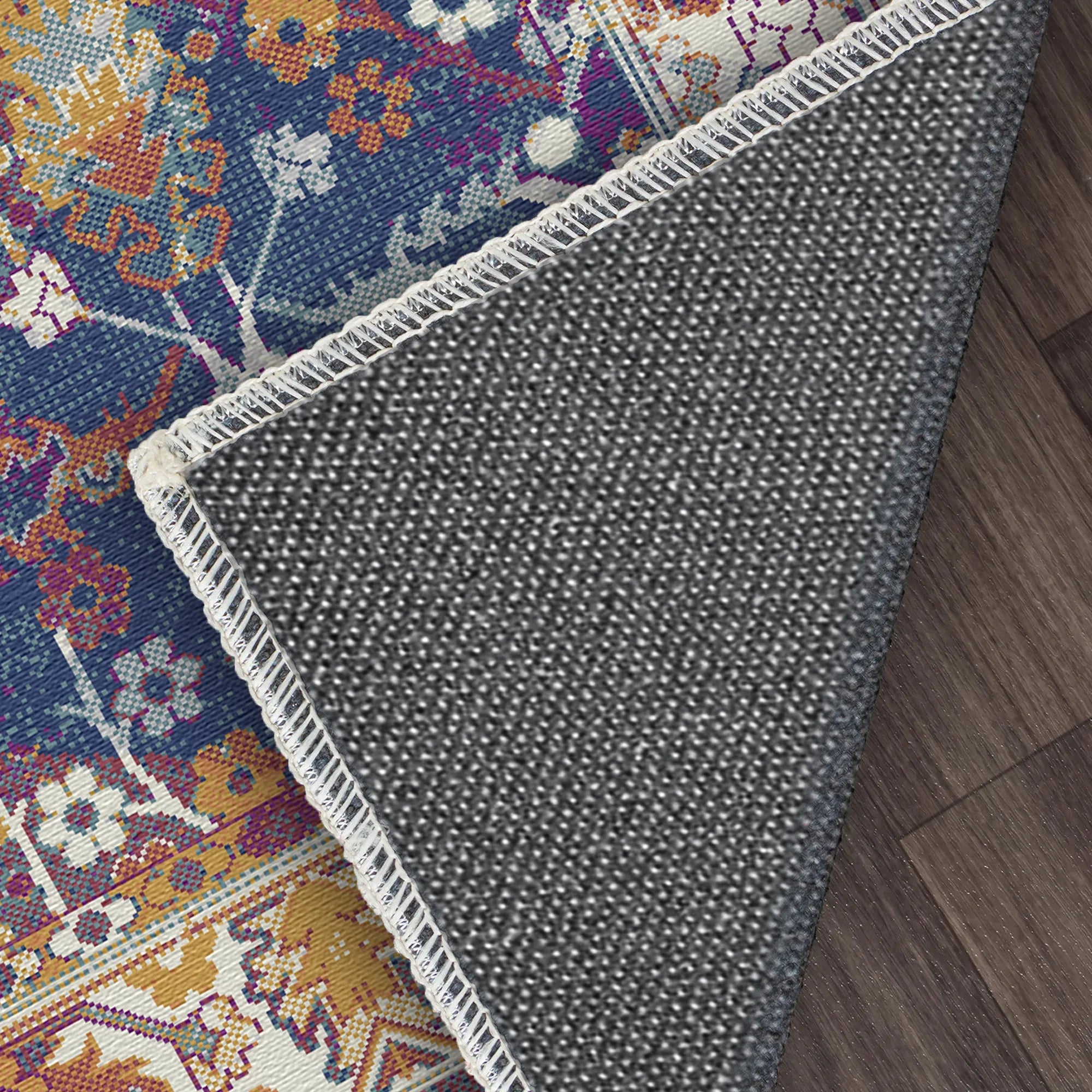 Botanischer Teppich Midnight Flora Lattice