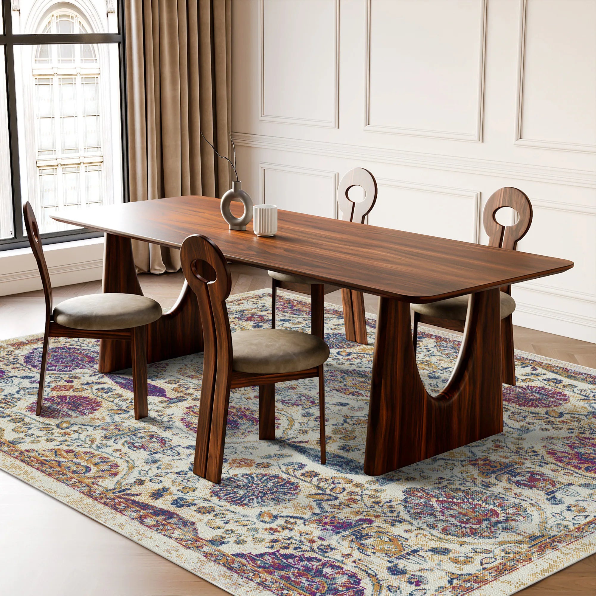 Souveräner Garten Gelöschter Botanischer Teppich