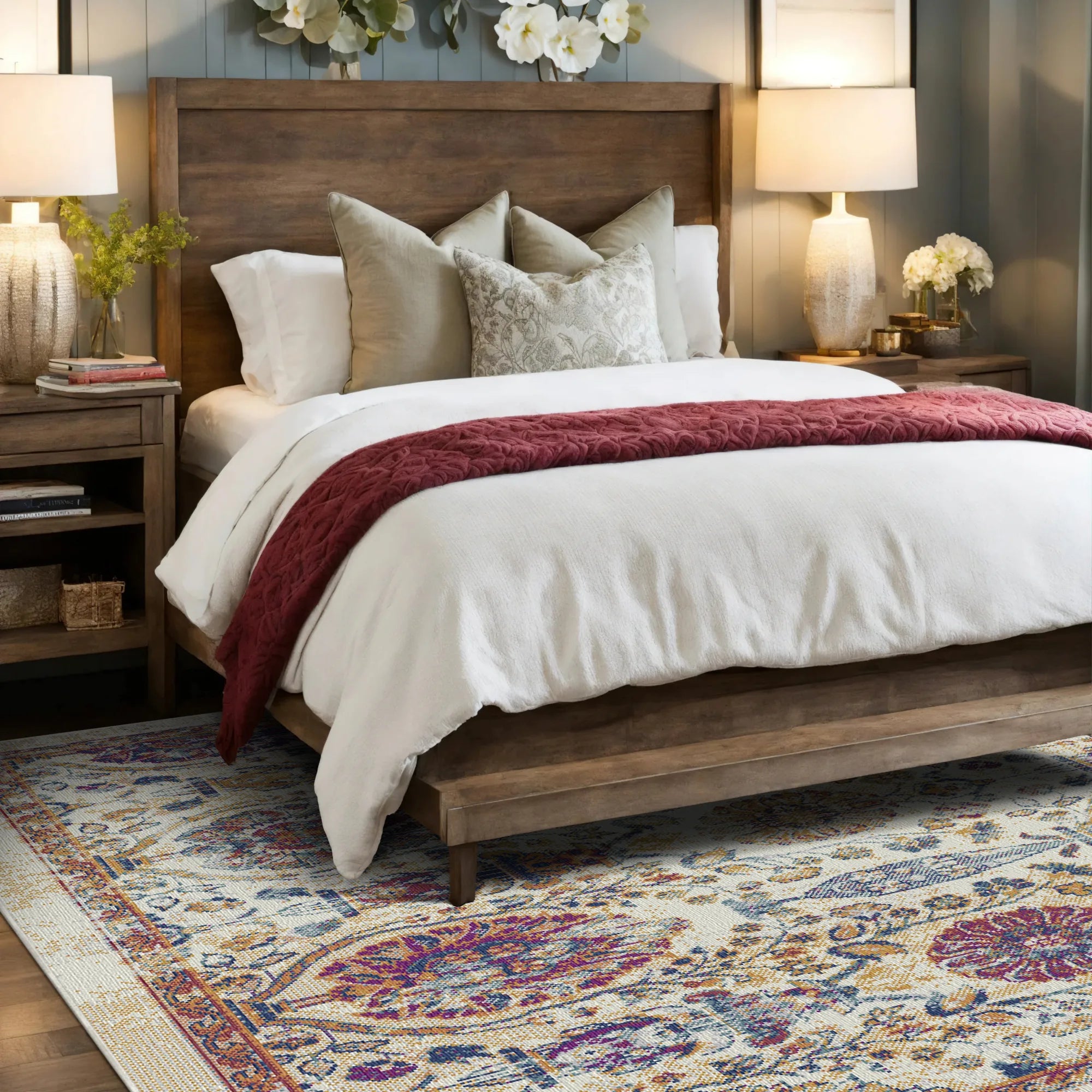 Souveräner Garten Gelöschter Botanischer Teppich