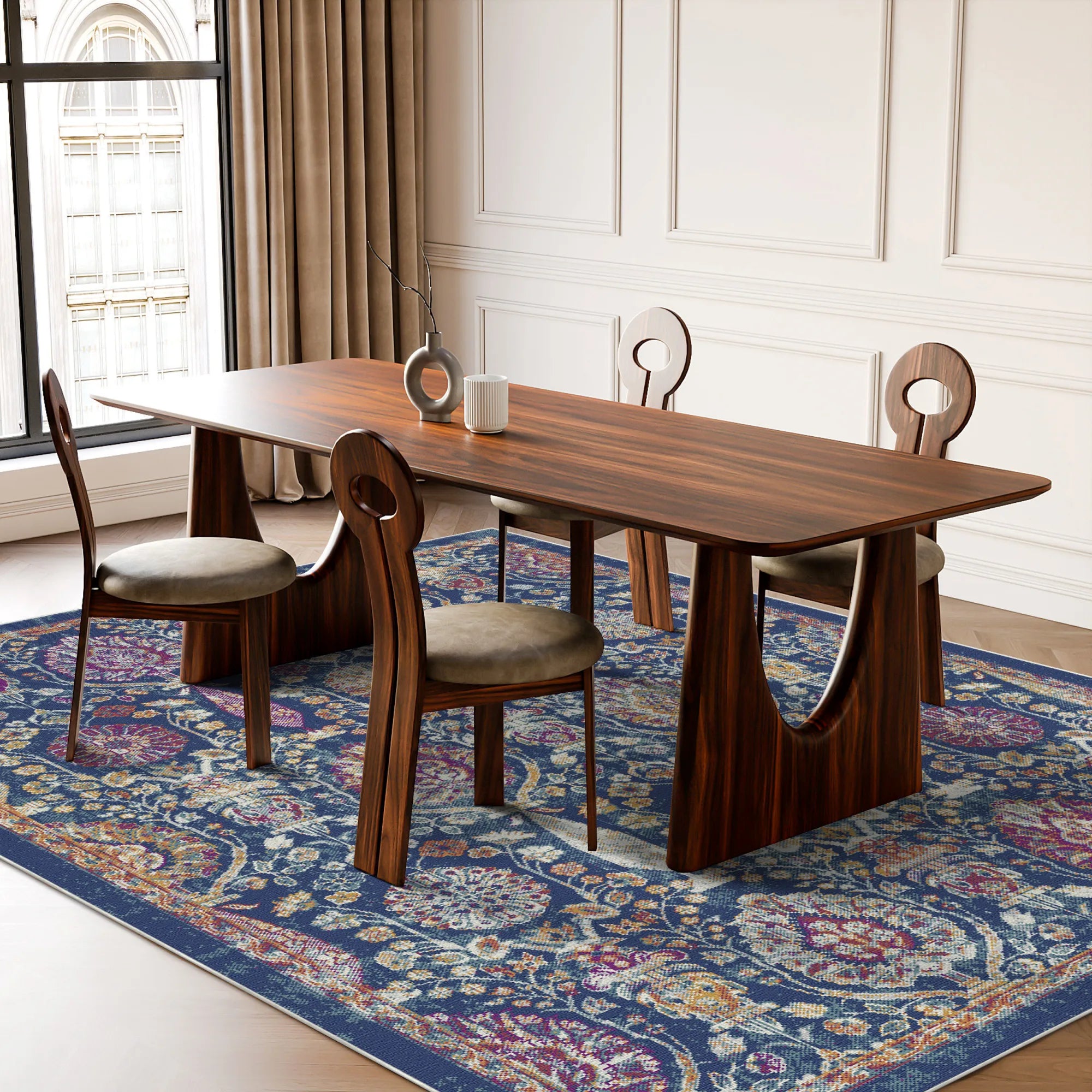 Mitternachtsgarten Gelöschter Botanischer Teppich