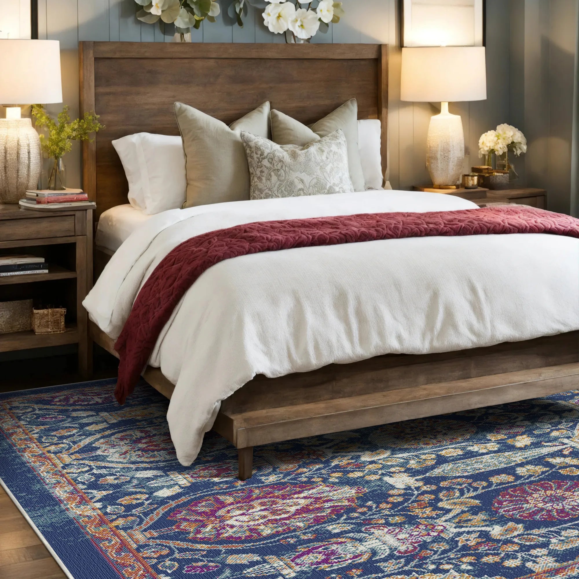 Mitternachtsgarten Gelöschter Botanischer Teppich