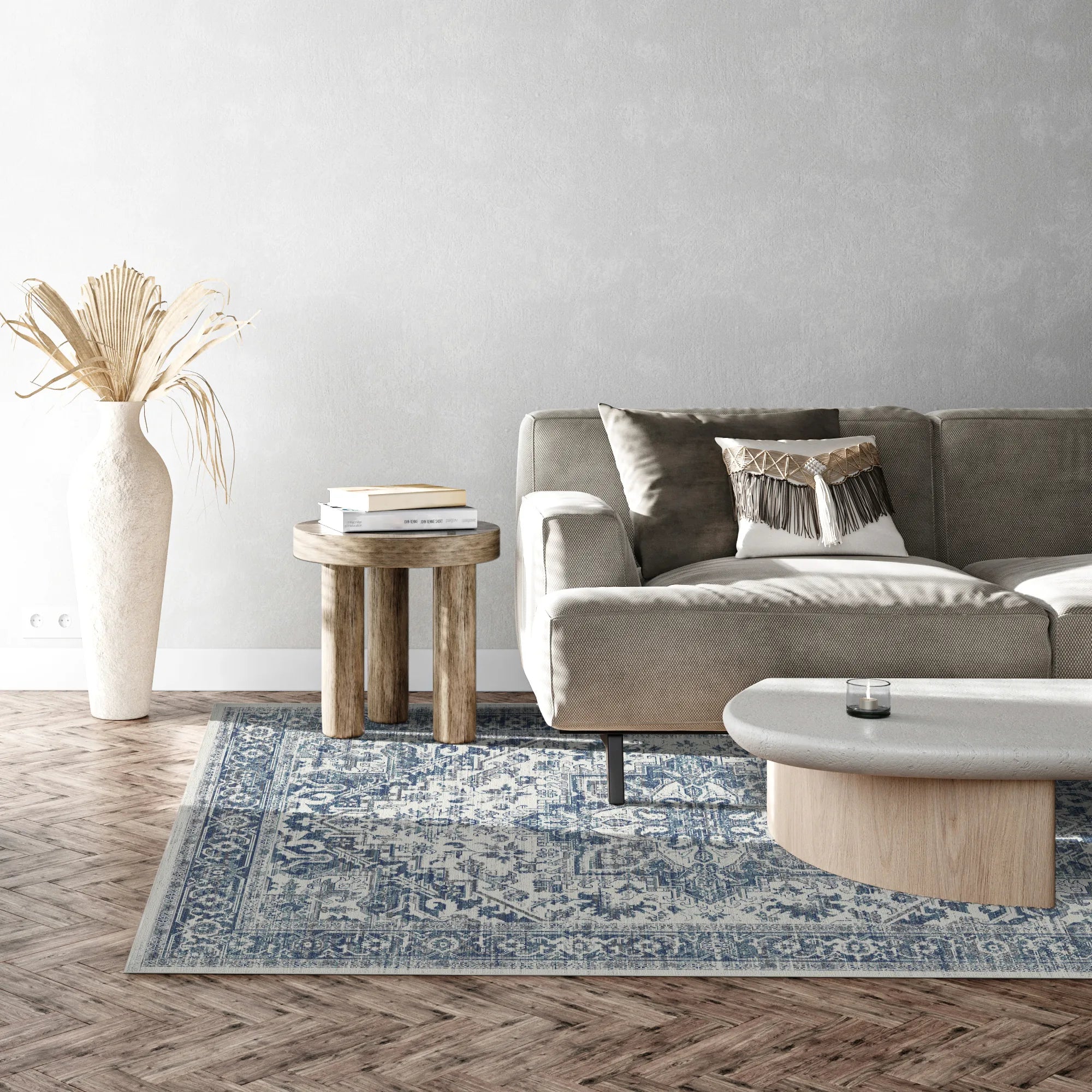 Schiefer Zitadelle Ornament Medaillon Teppich