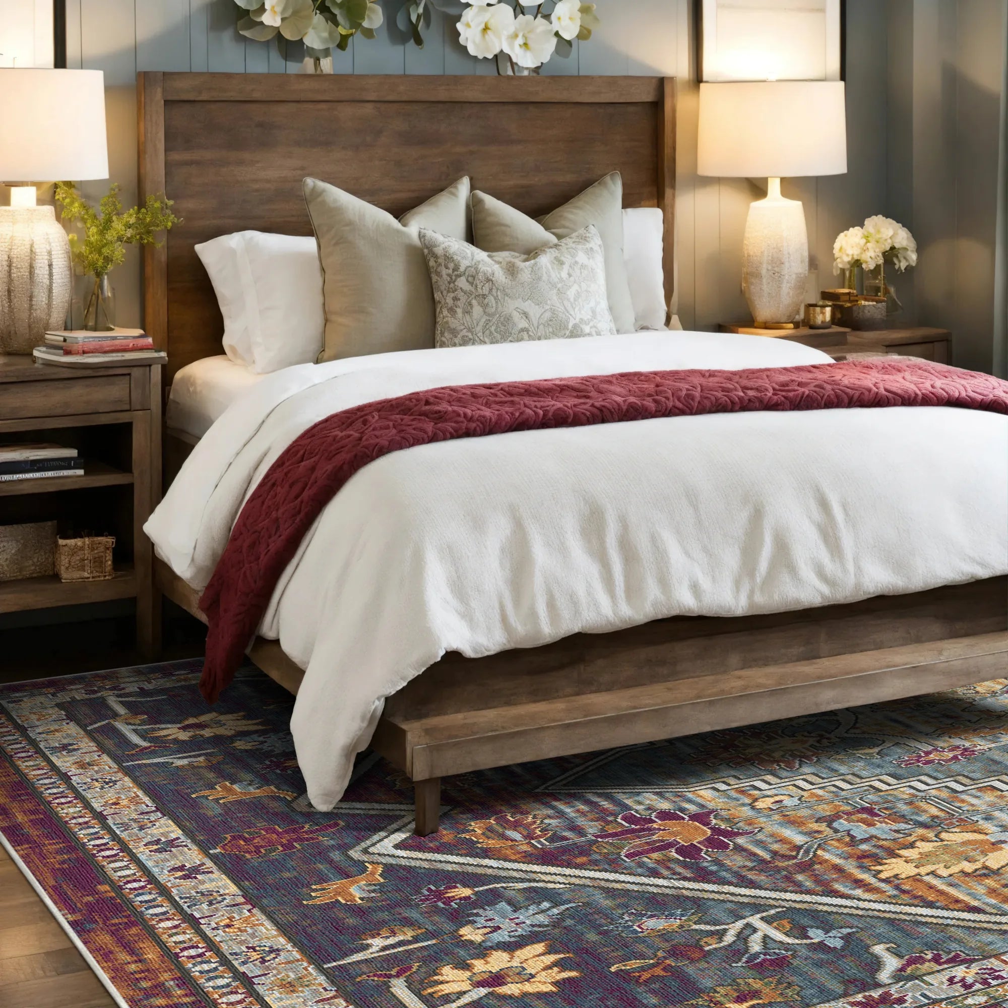 Azure Citadel Stufenmedaillon Teppich