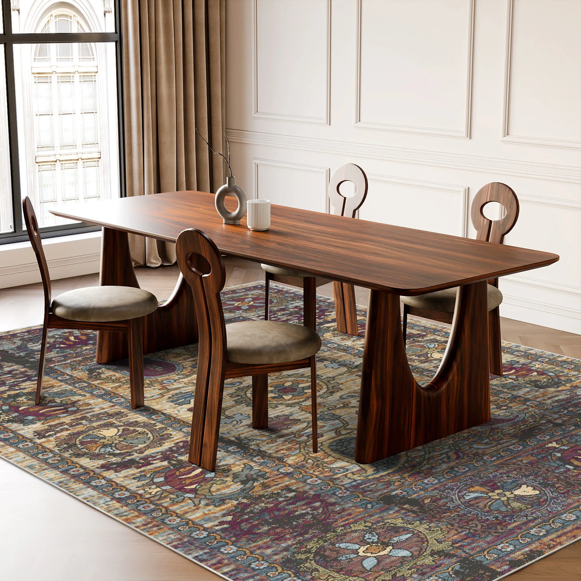 Bernstein Paisley Erased Botanischer Teppich