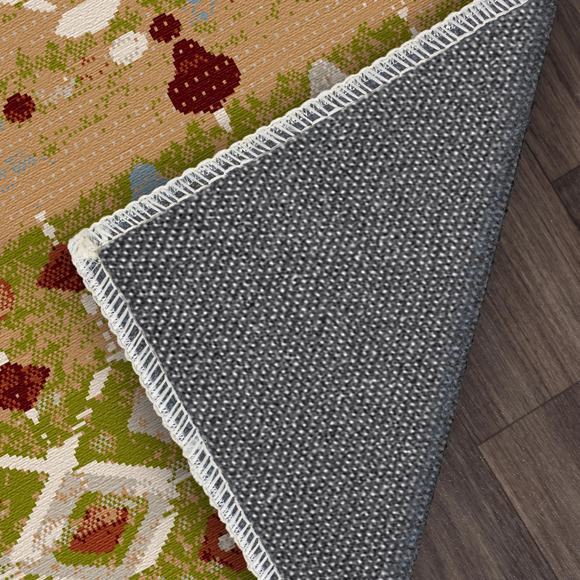 Tucson Olive Tribal Geometric Waschbarer Teppich