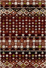 Waschbarer Teppich Taos Garnet Tribal Geometric 