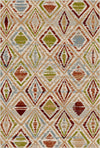 Mojave Sand Geometrischer Waschbarer Teppich Beige