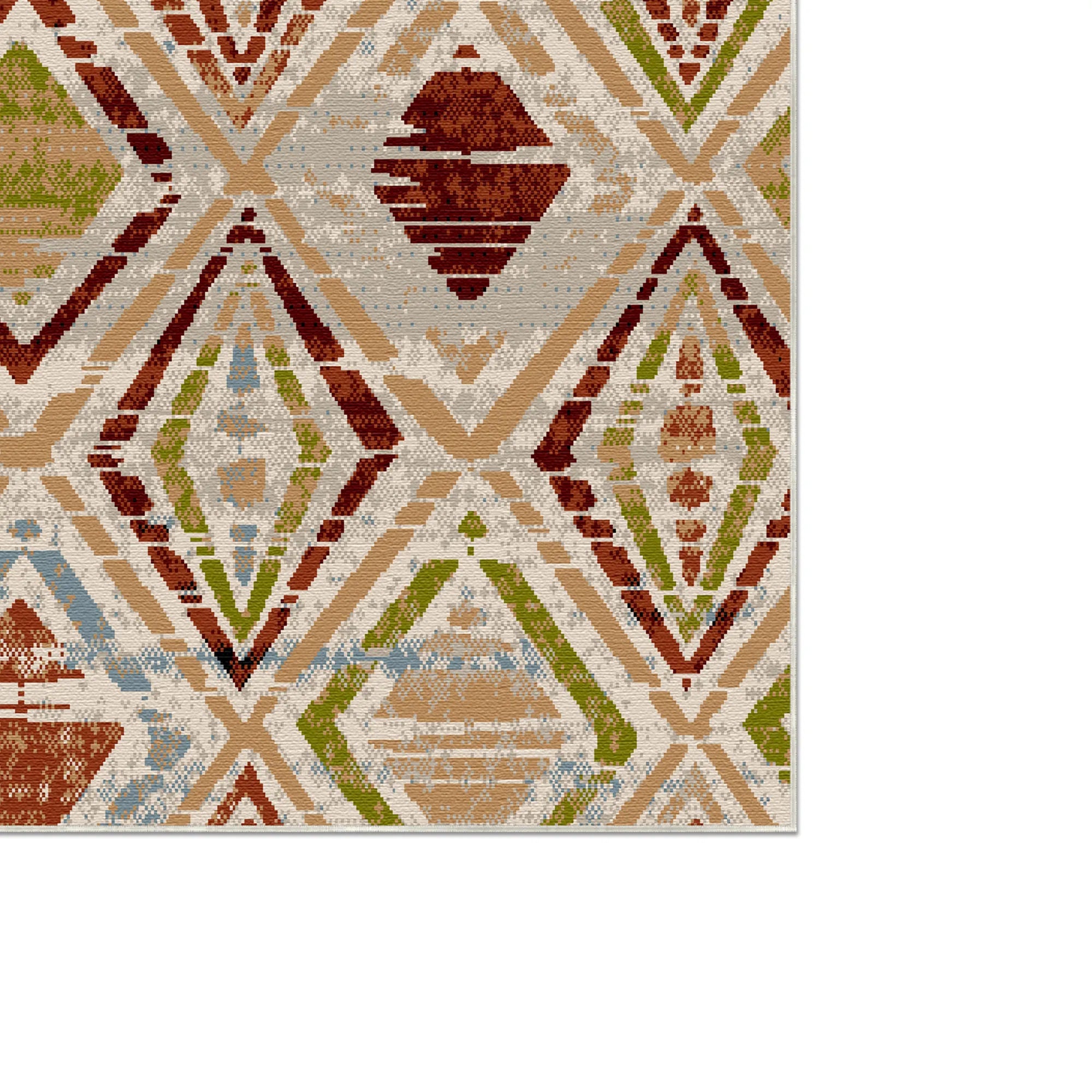 Mojave Sand Geometrischer Waschbarer Teppich