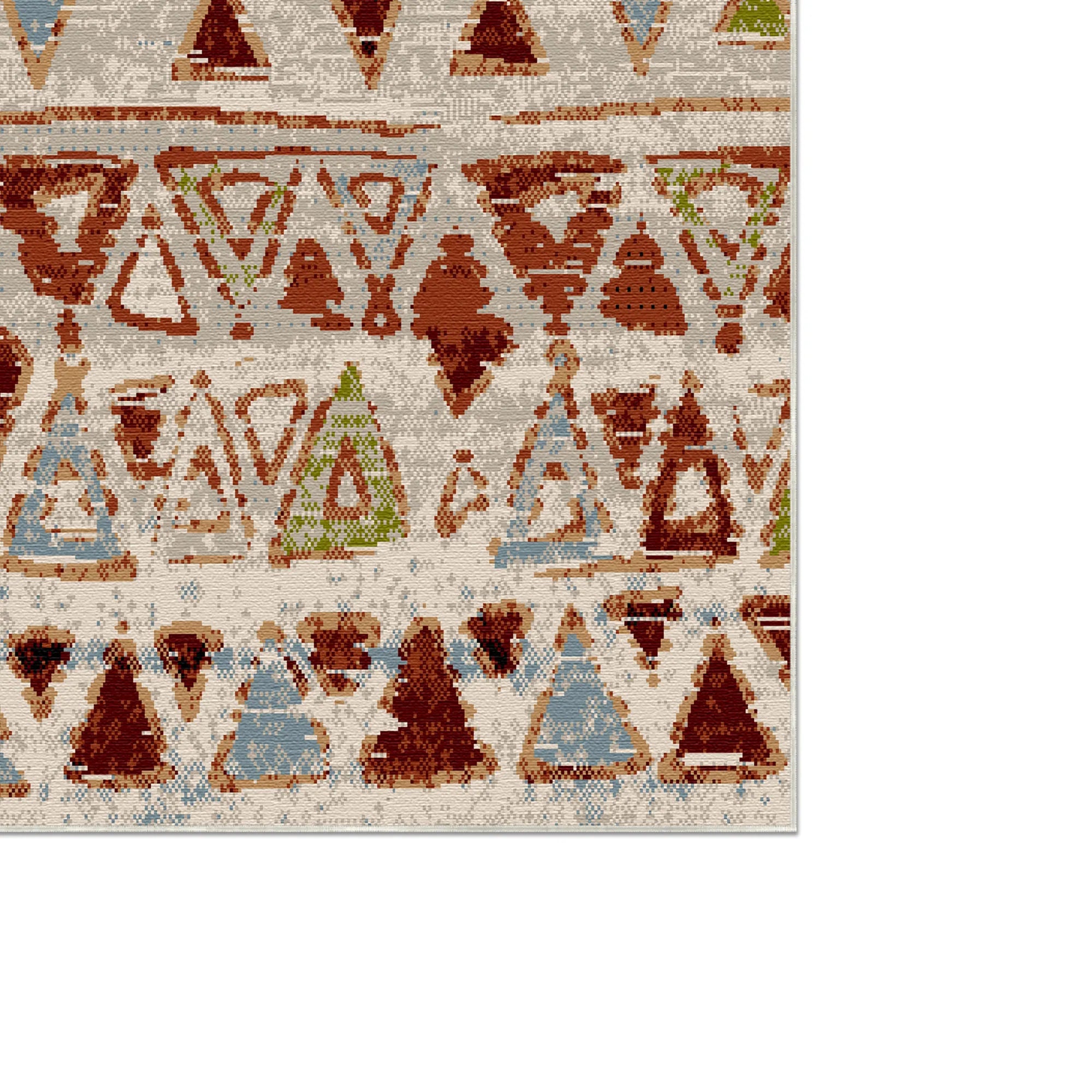 Kenai Cream Tribal Waschbarer Teppich