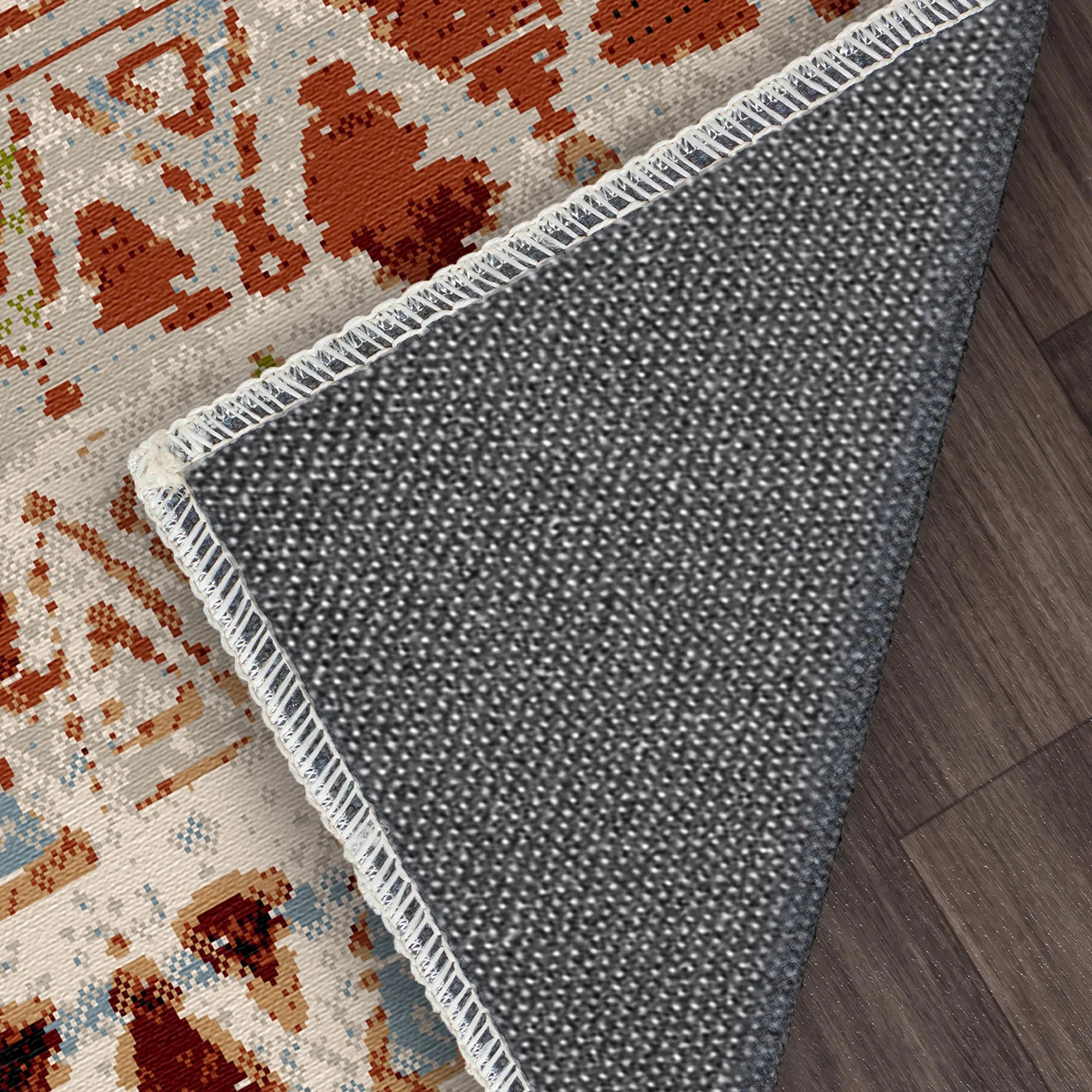 Kenai Cream Tribal Waschbarer Teppich