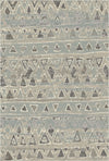 Sitka Schiefer Tribal Waschbarer Teppich  Azurblau