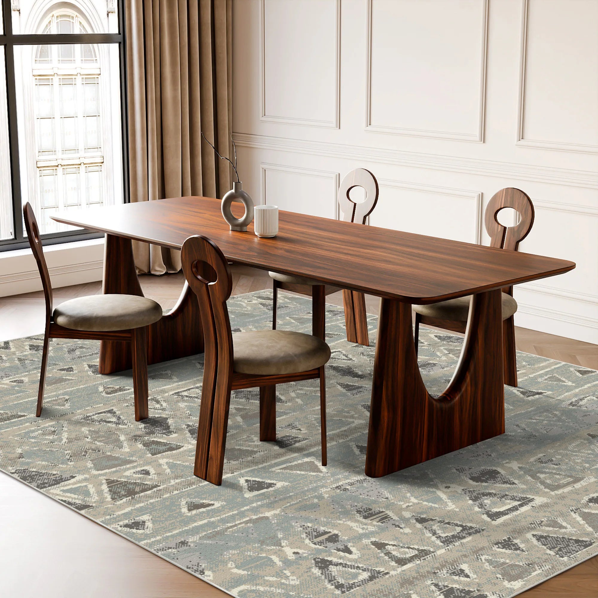 Sitka Slate Tribal Waschbarer Teppich