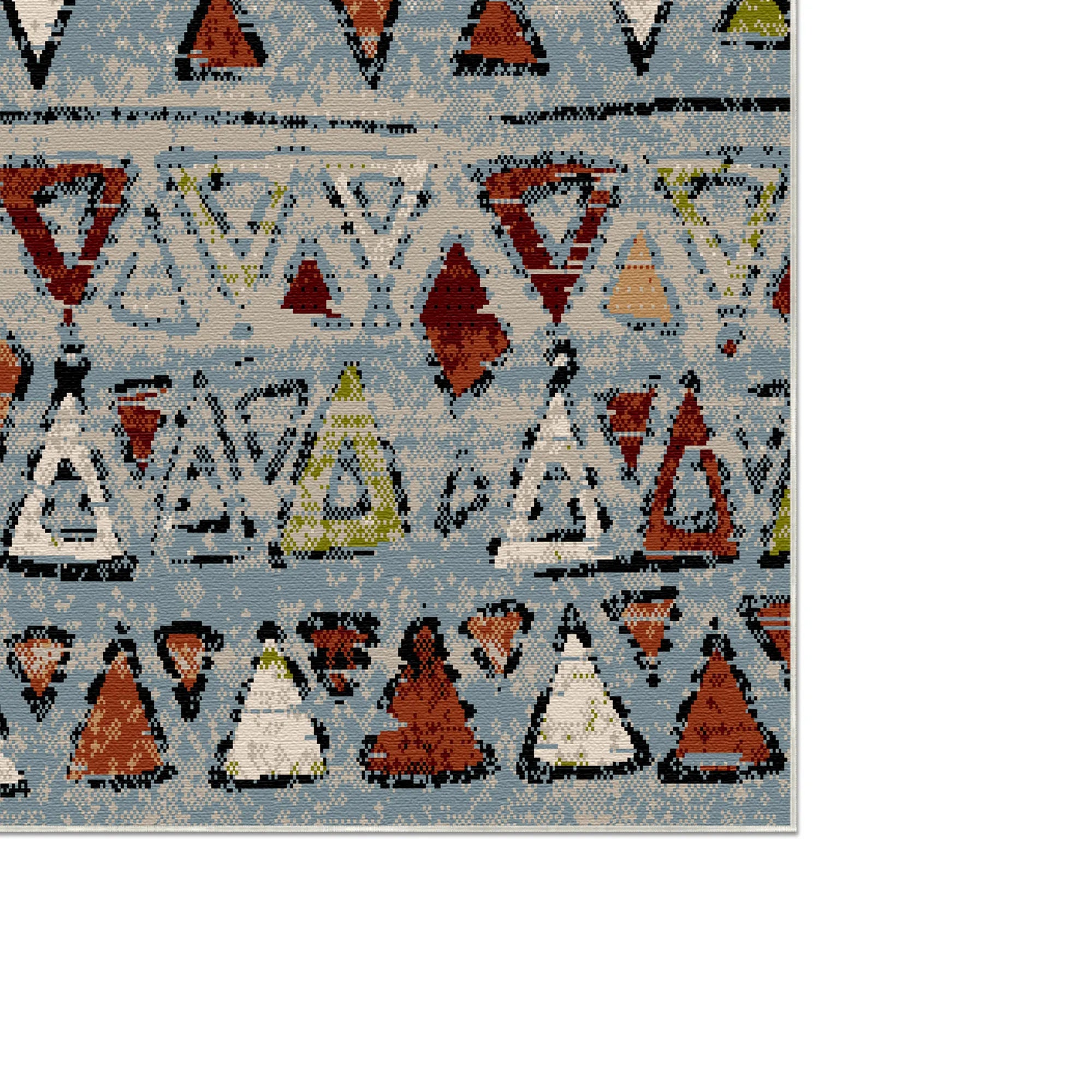 Kodiak Blue Tribal Waschbarer Teppich