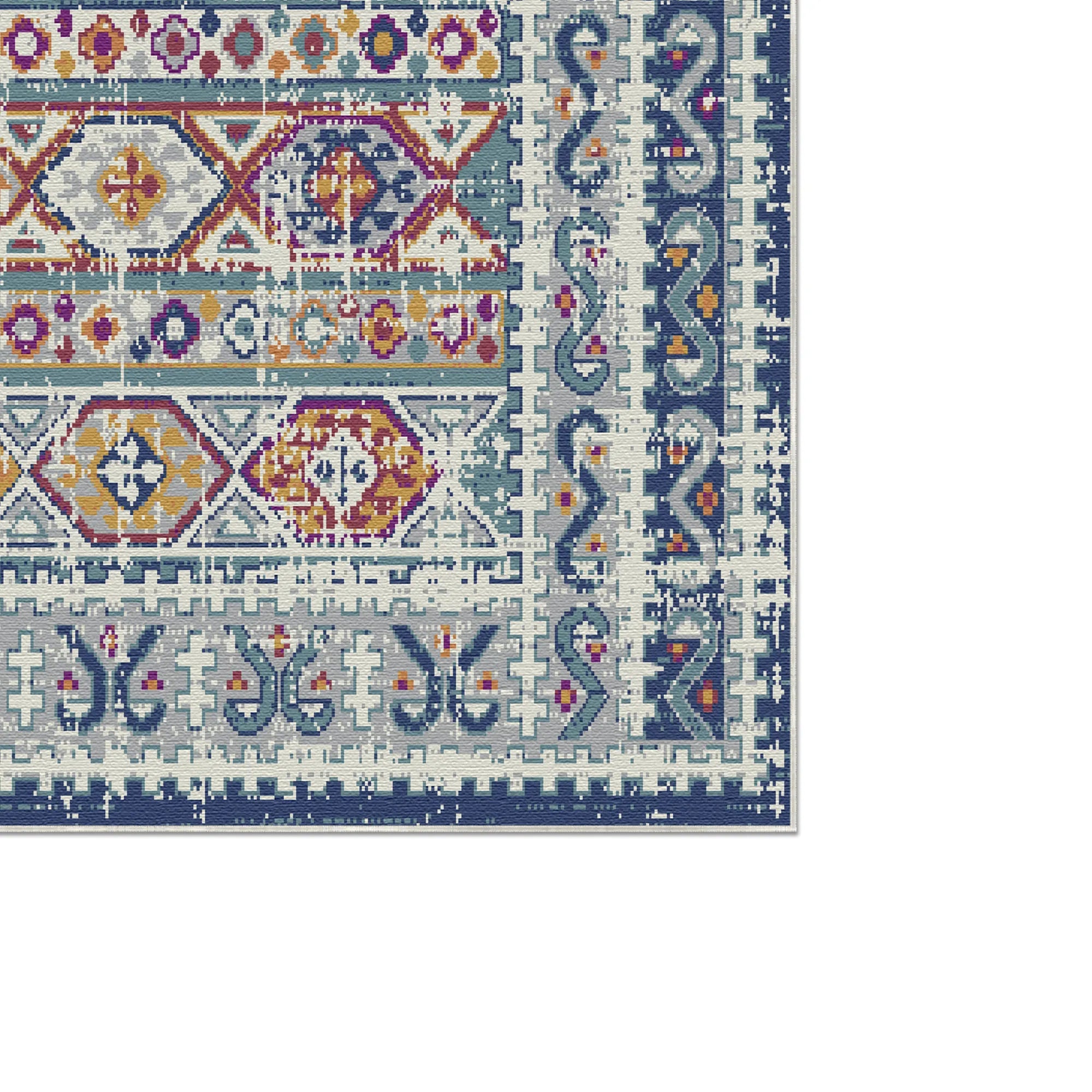 Waschbarer Teppich Caspian Folklore Medallion