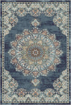 Waschbarer Teppich Seville Slate Traditional Stahlblau