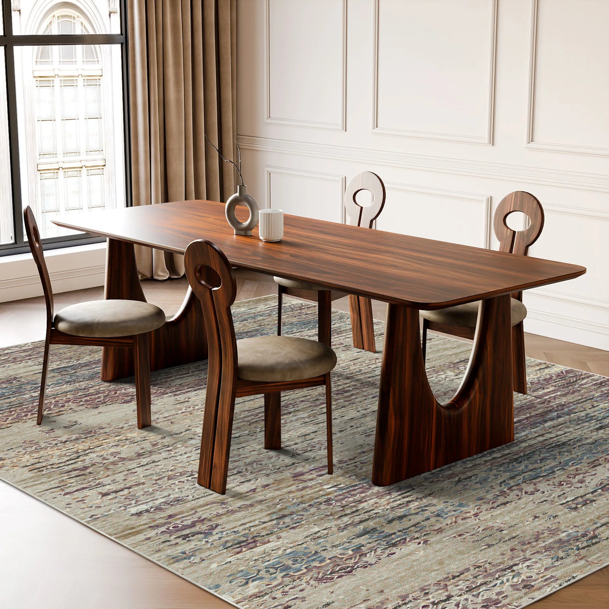 Como Abstrakter Waschbarer Teppich