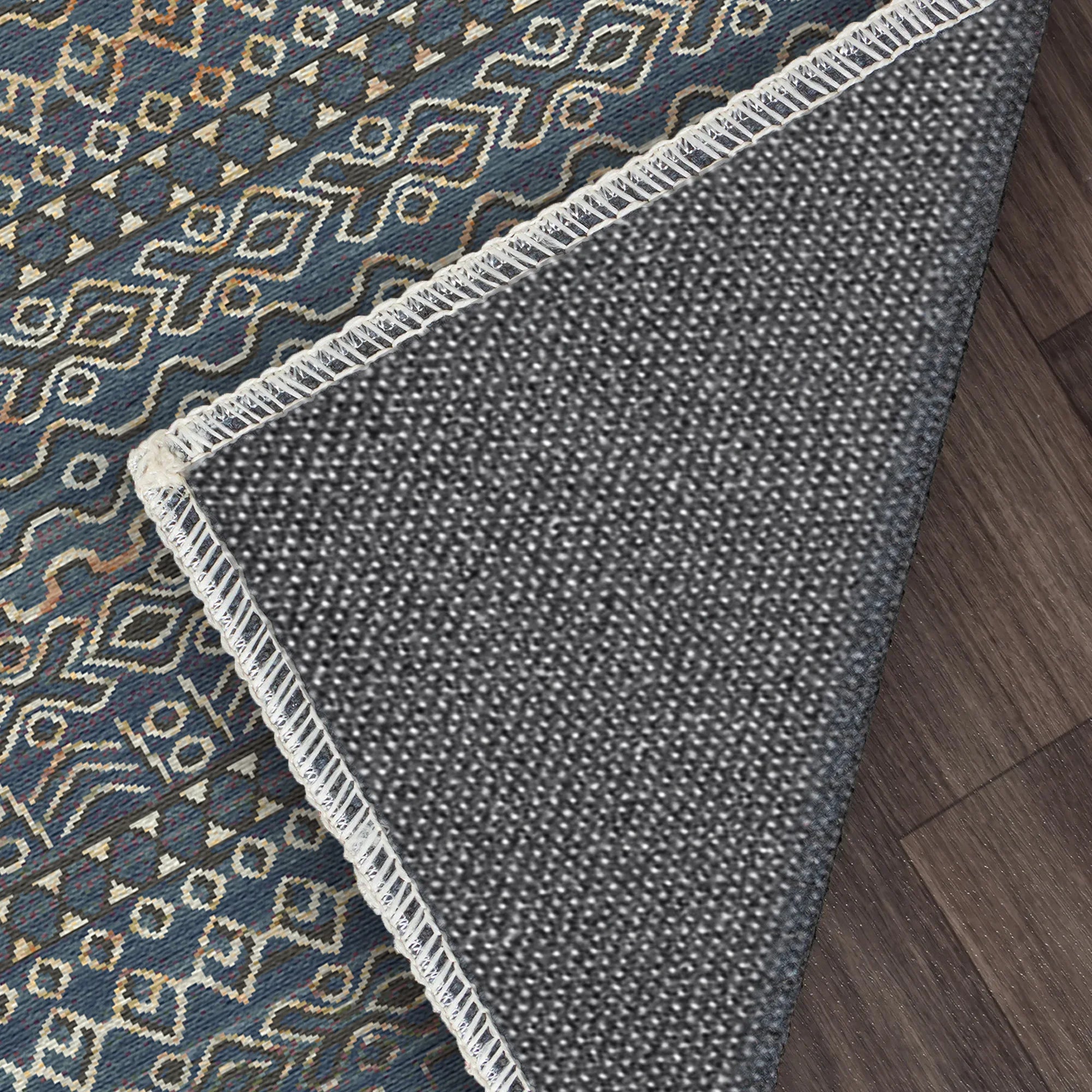 Waschbarer Teppich Amalfi Blue Abstract