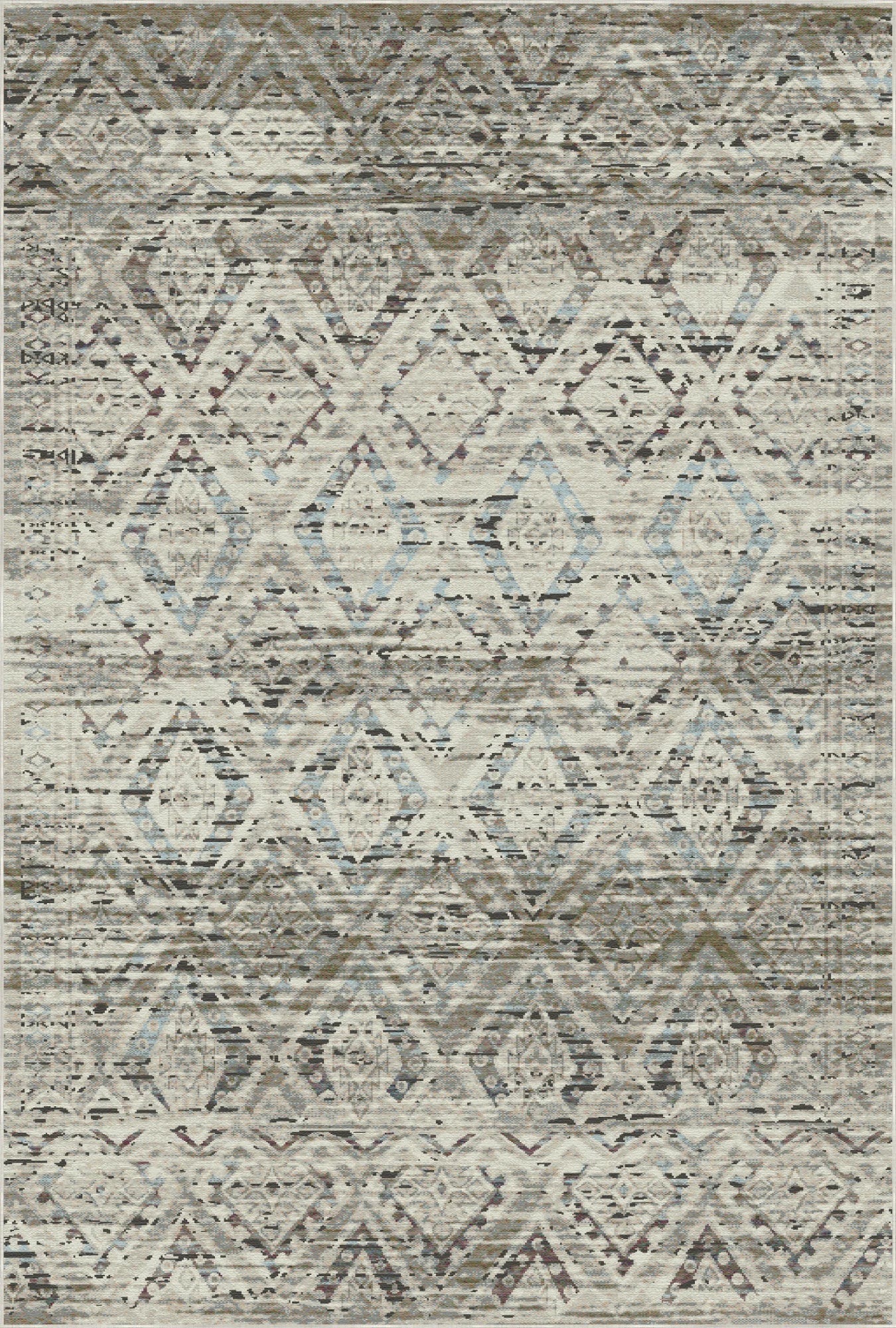 Positano Sand Distressed Diamond Teppich