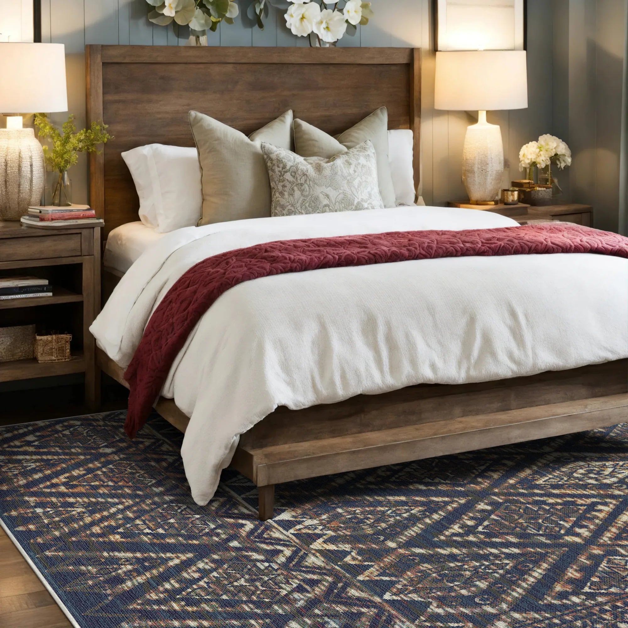 Waschbarer Teppich Ravello Navy