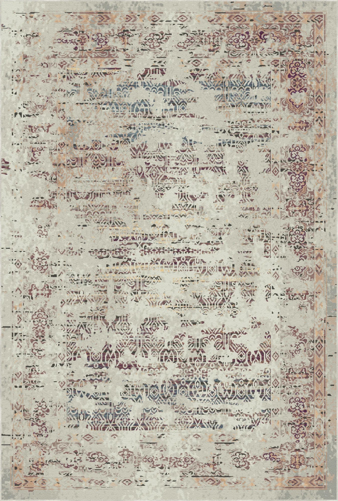 Waschbarer Übergangsteppich Florence Pearl